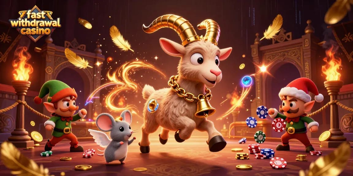 Experience the excitement at a fast withdrawal casino with a Krampus running the holiday theme.