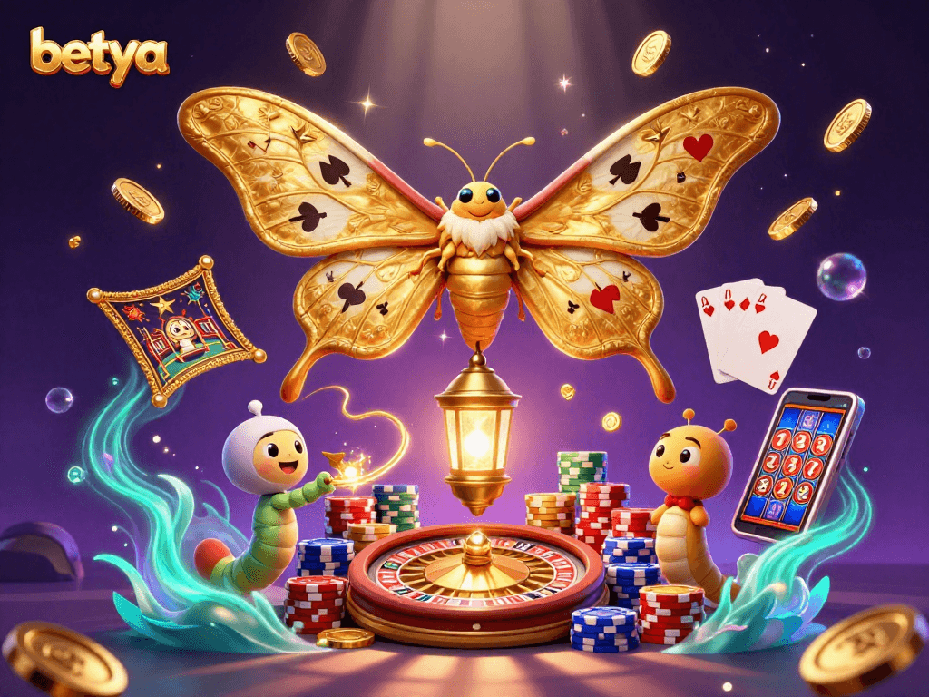 Experience the thrill of betting with betya, showcasing a vibrant 3D casino scene.