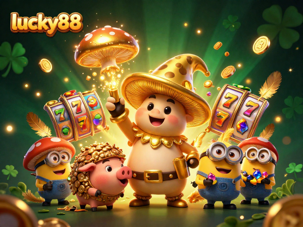 Experience the thrill of lucky88 with a dynamic 3D casino scene showcasing magical elements and rich gaming features.