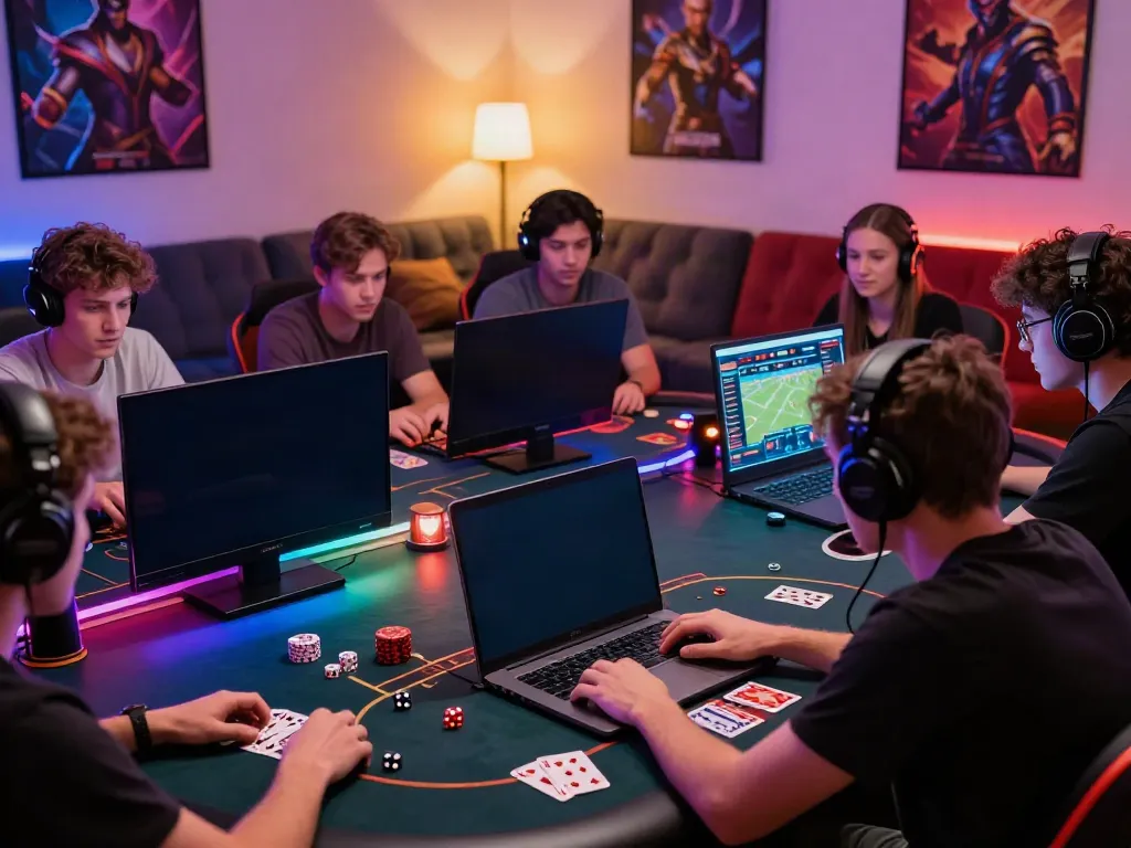 The dynamic gaming scene at https://nbet.group/ with diverse players engaging in exciting games.